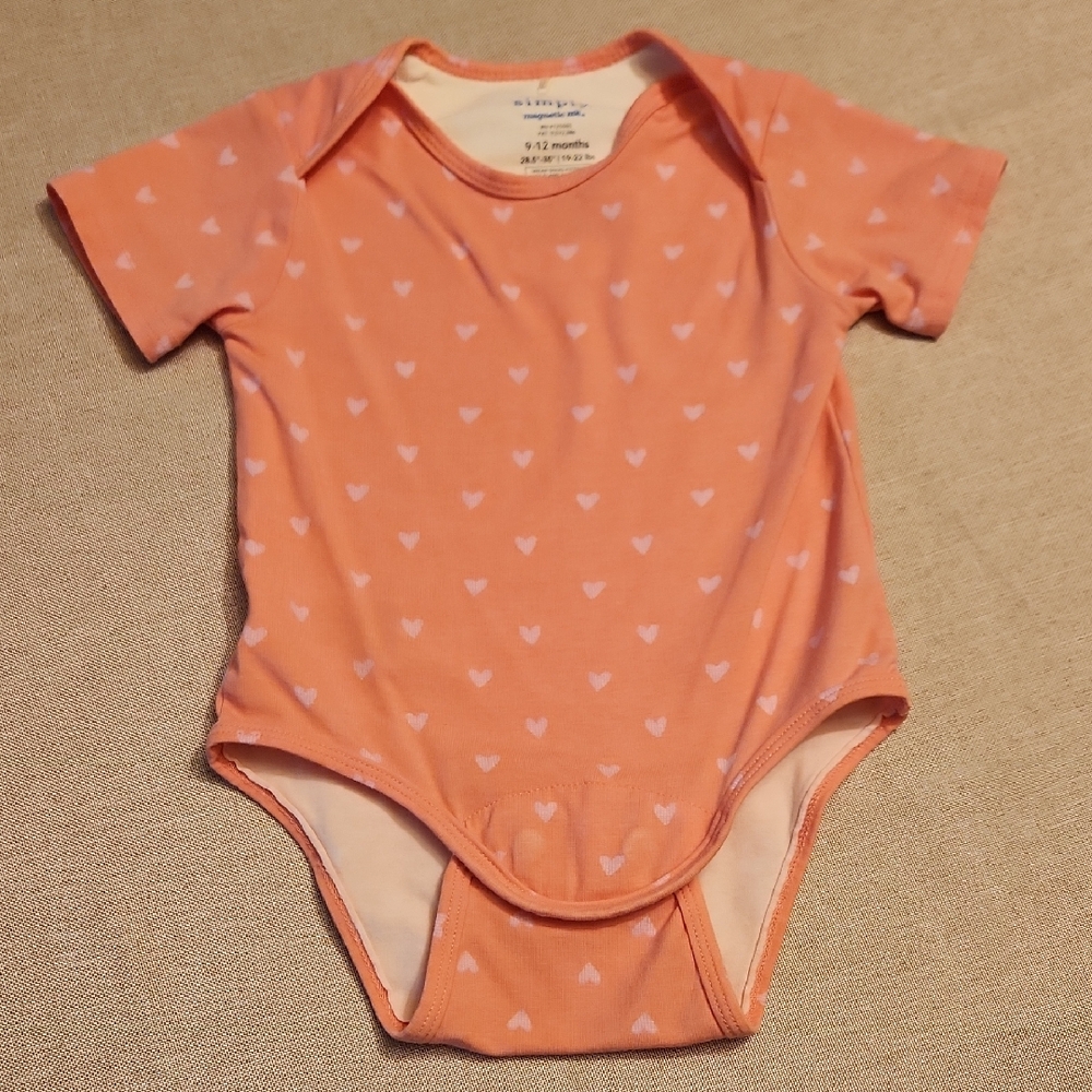 Magnetic Me Peach Heart Bodysuit